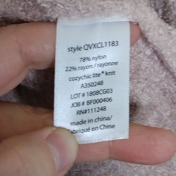 Barefoot Dreams CozyChic Lite Blush Pink Ribbed Knit Shrug Cardigan Sweater 2X - Picture 6 of 7